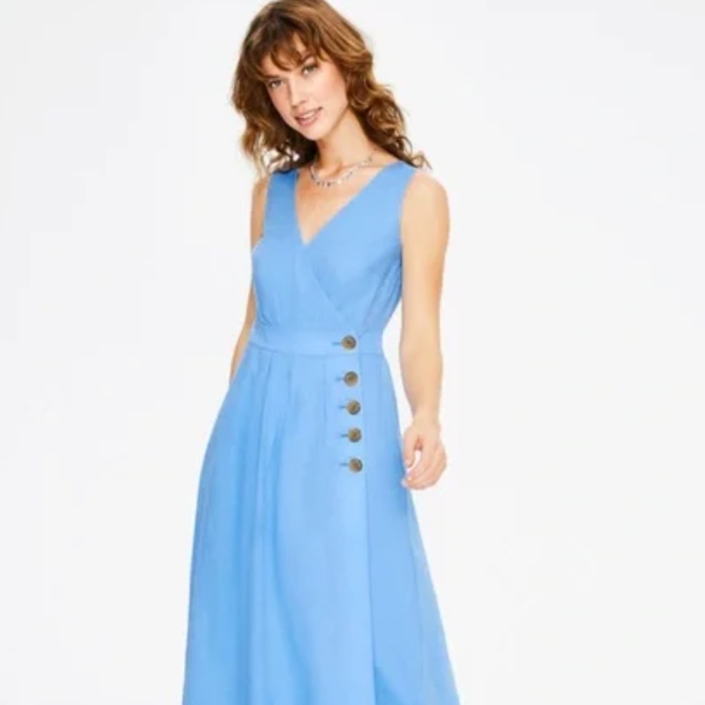 NWT Boden Arwen Midi Dress -- light blue